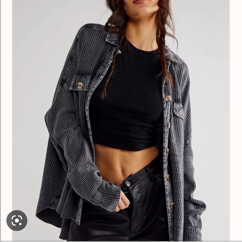 Free people scout jacket - charcoal - xs